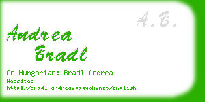 andrea bradl business card
